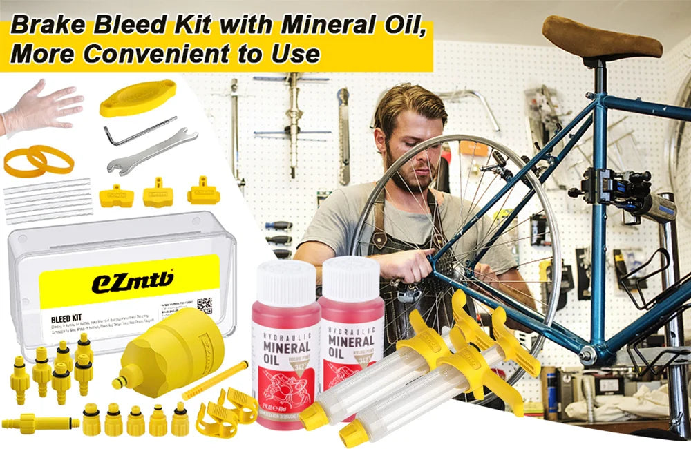 Bicycle Brake Mineral Oil 60ML Bike Hydraulic Disc Brake Oil Bleed Kit For SHIMANO TEKTRO SRAM NUTT Series Brake Repair Tools