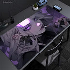 Anime Girl Purple Cute Mouse Pad XXL Laptop Gamer Cabinet Keyboard Rug Computer Kawaii Desk Mat Non-slip Large Mousepad 90x40cm