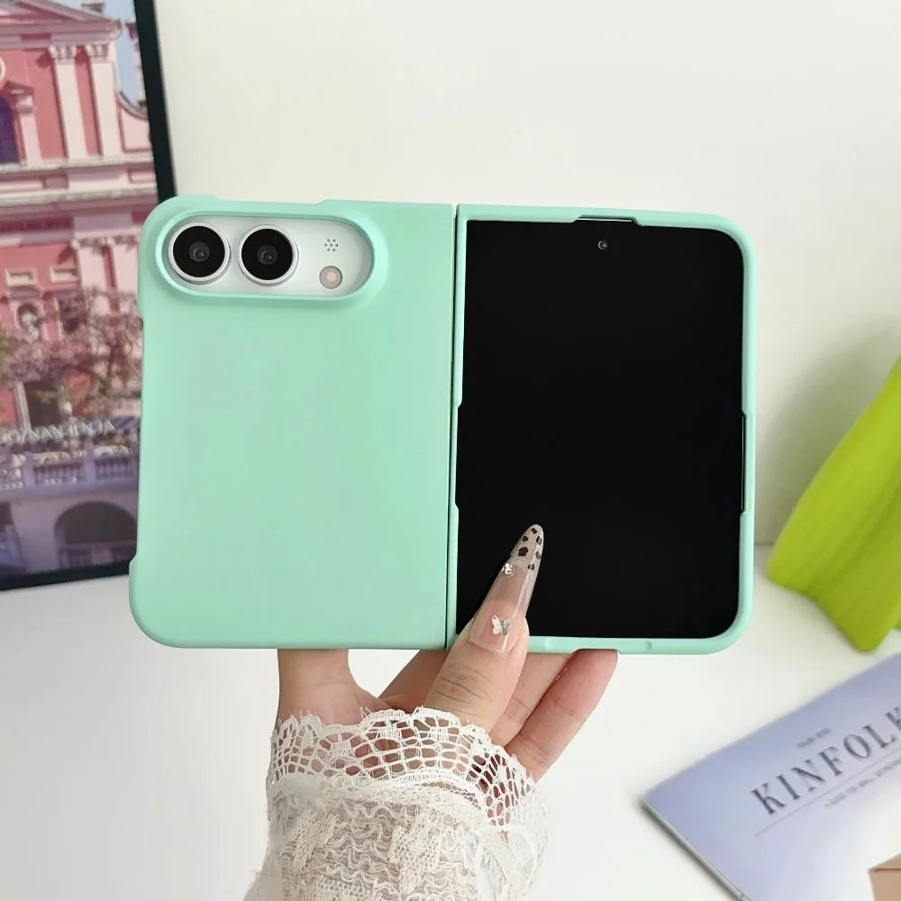 for iPhone Duo Slim Thin Matte PC Folding Phone Case for iPhone Duo Solid Color Soft Touch Shockproof Back Cover Capa