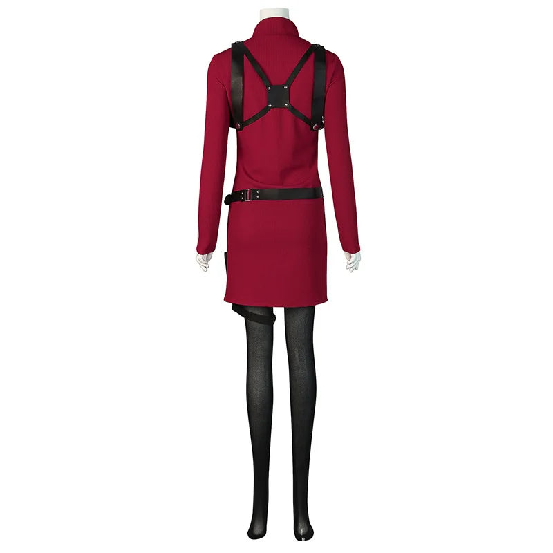 Female Ada Cosplay Wong Costume Dress Belt Roleplay Outfits Fantasia Halloween Carnival Disguise Suit For Adult Women Girls