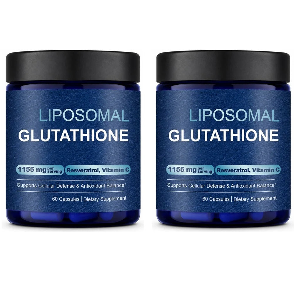 Liposomal Glutathione Capsules with Resveratrol and Vitamin C for Antioxidant Balance and Cellular Defense Support, 60 Capsules