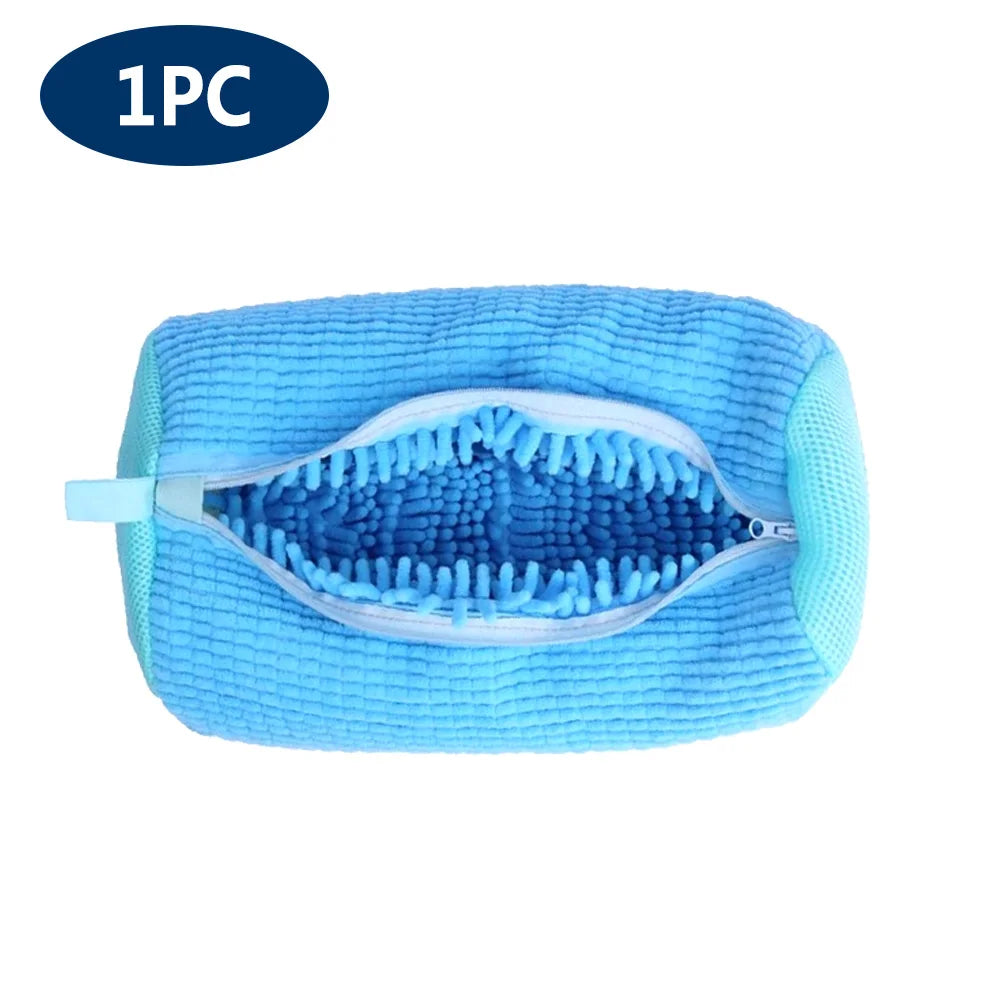 Shoes Washing Bag Laundry Bag Padded Shoe Protector Fluffy Fiber Polyester Laundry Wash Bag Machine Washable Organizer