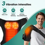 Enlarge Electric Heating Shoulder and Knee Massager 3 Levels Electric Vibration Muscle Relax Belt For Arm Muscle