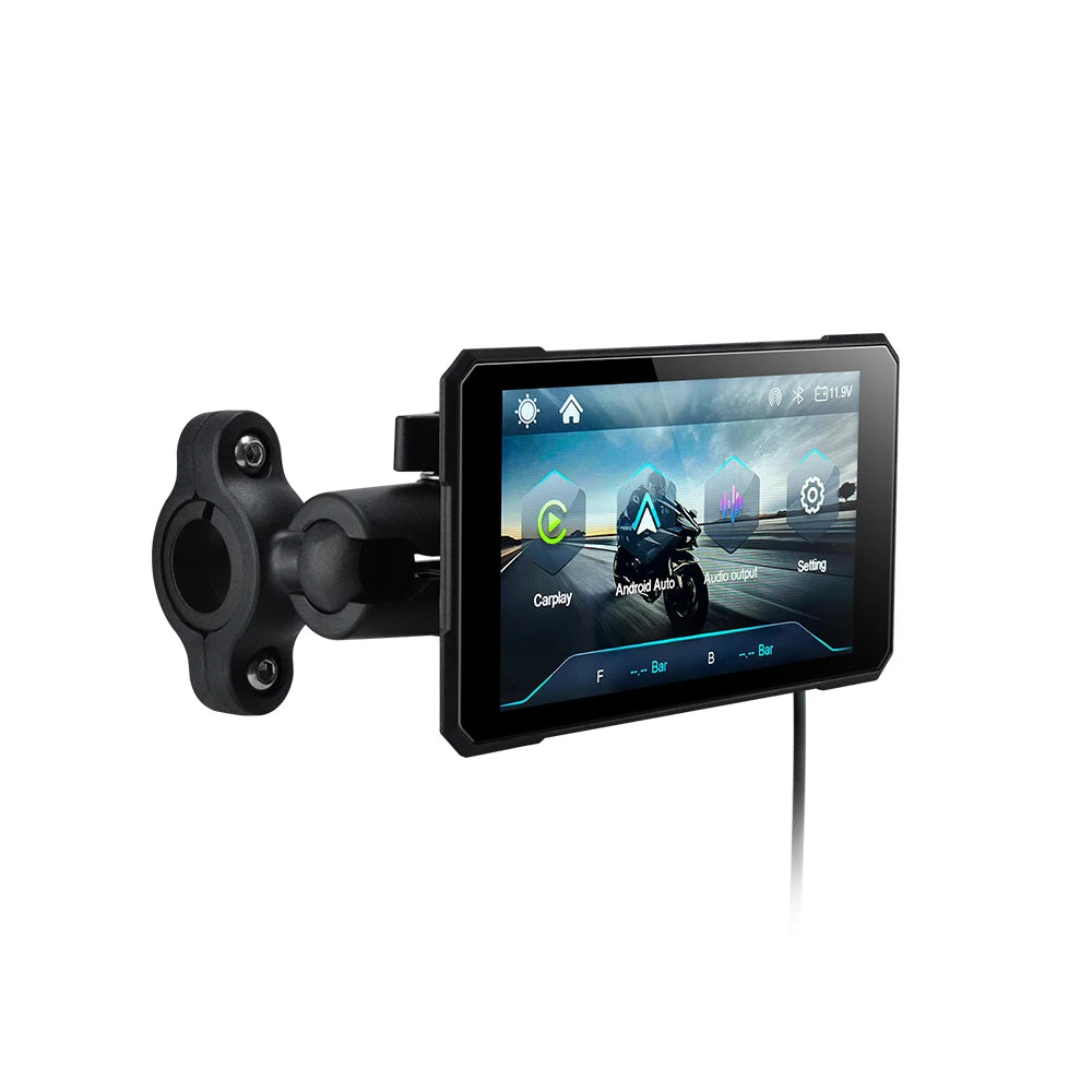 EKIY 5.0 inch Wireless CarPlay Moto Android Auto Portable Digital Motorcycle Dashboard GPS Navigation Removable Display Screen