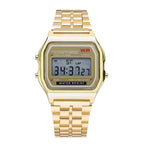 F91W Non-Waterproof Steel Band Watch For Women, Men, Business Clock, Multi-Functional LED Digital Sports Watch, Electronic Clock