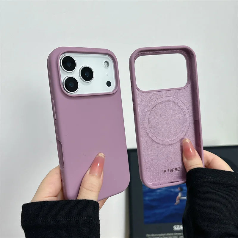 Magnetic Liquid Silicone Case for iPhone 17 Series MagSafe Shockproof Cover