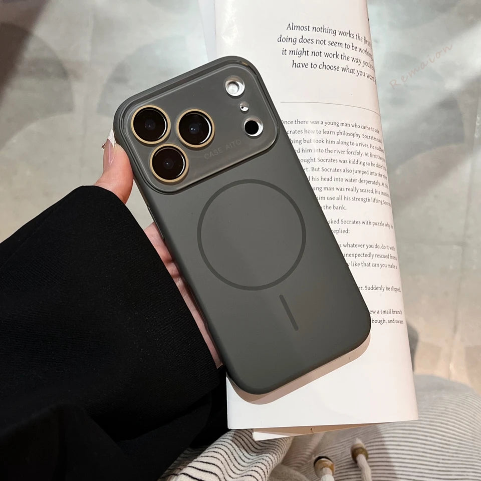 Big Window Liquid Silicone Phone Case For iPhone 17 Air 16 15 14 Plus 12 13 16 Pro Max Official Soft Protector Cover