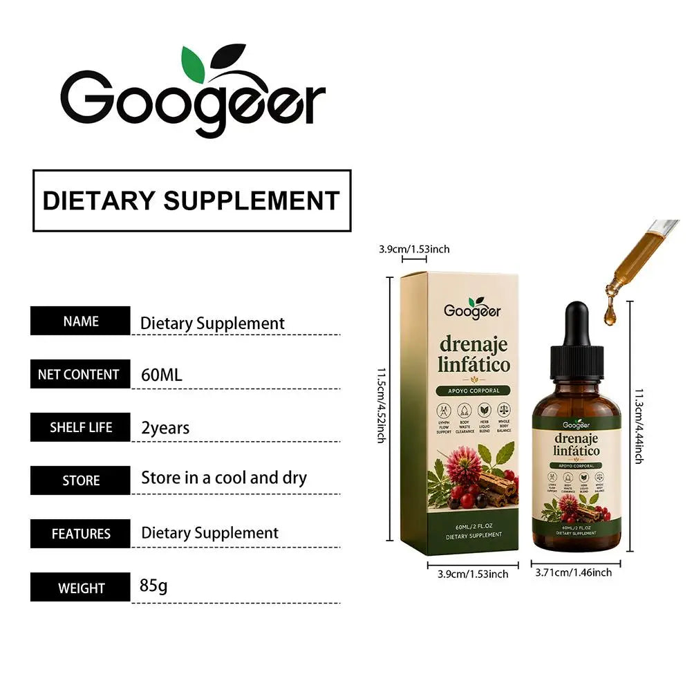 60ml Lymphatic Herbal Drops 60ml Natural Plant‑Based Dietary Supplement Body Wellness Support for Daily Body Balance Care