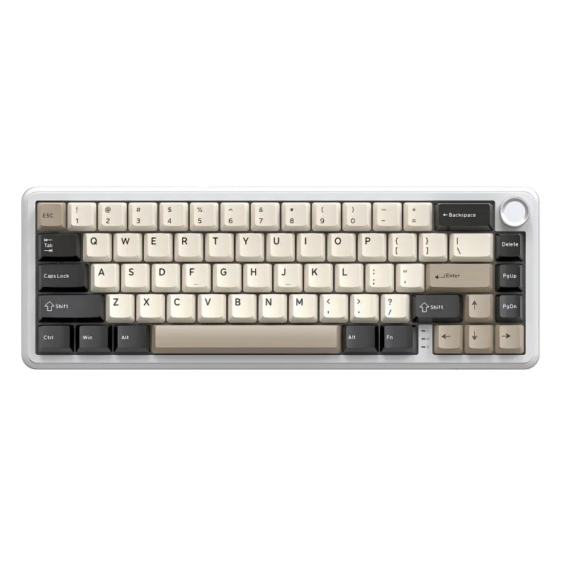 Attack Shark X66 Gasket Wireless Mechanical Gaming Keyboard with Volume Knob RGB Backlit Side Printed PBT Keycaps