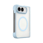 Case For iPhone Duo 18 Fold Magnetic Matte Transparent Acrylic Phone Cover Equipped With Central Hinge Protection Back Shell