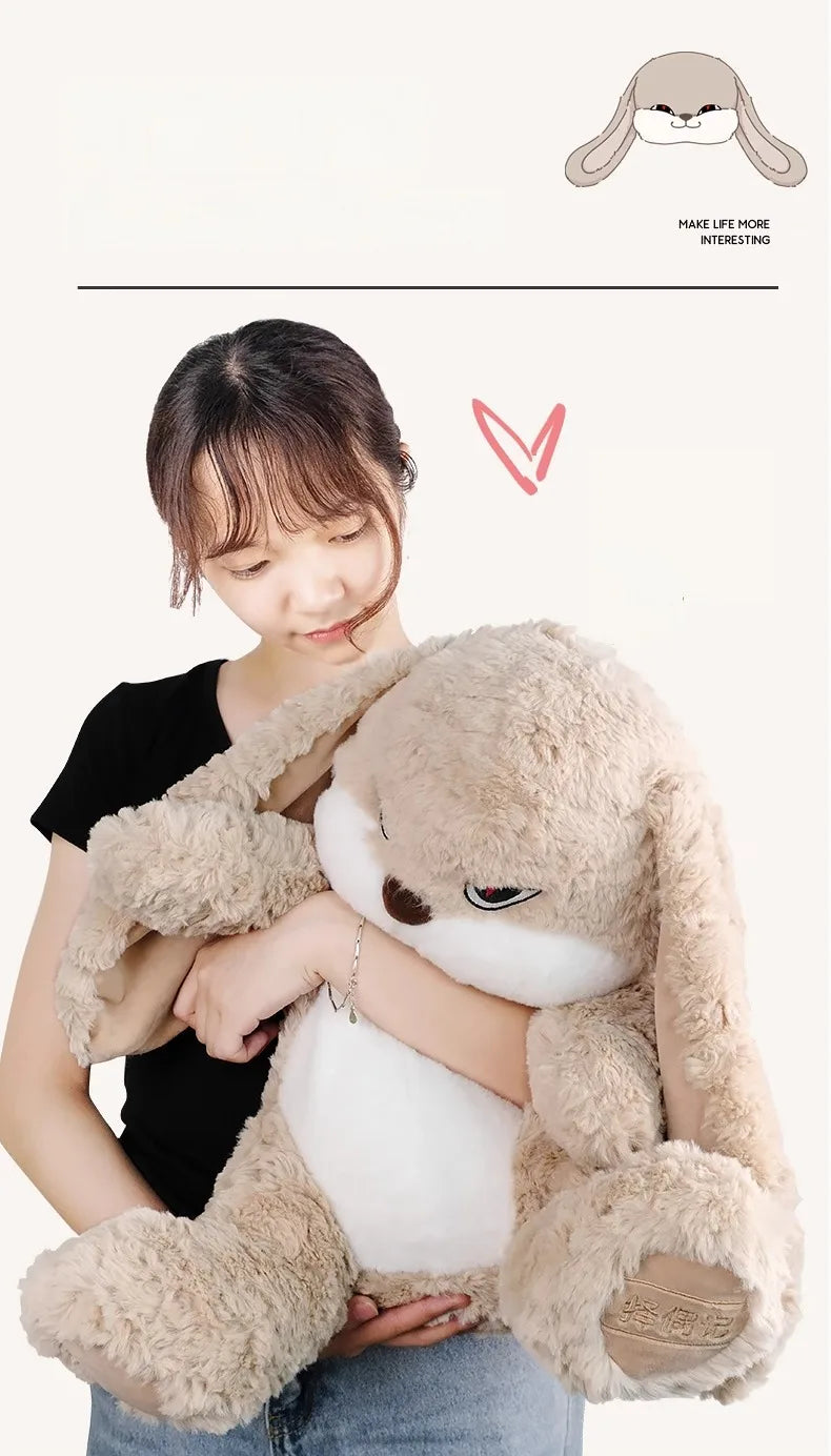 35cm Angry Rabbit Plush Toy Cute Long Eared Rabbit Stuffed Animals Soft Plush Children Gifts Doll Room Decor Birthday Gifts