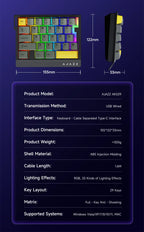 AJAZZ AK029 Wired One-Handed Gaming Keyboard HE Magnetic Switch 29 Key RGB 8000Hz Mini Mechanical Keyboard for E-sports PC Gamer