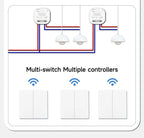 Self-powered Wireless Wall Switch No Battery Required 86Type RF433Mhz Waterproof Wall Switch
