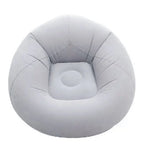 Soft Inflatable Round Lazy Air Sofa Portable Leisure Lounge Chair Indoor Outdoor Camping Bean Bag Seat for Bedroom Patio Backyar