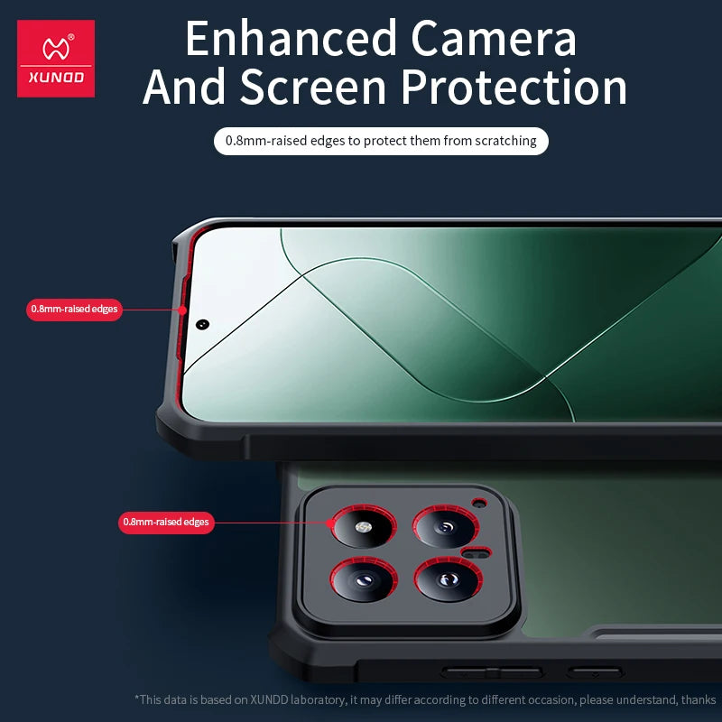 Xundd for Xiaomi 14 Phone Case, Lightweight Drop-Proof Case, Lens Protection, Airbag Drop Protection, Xiaomi 14 Pro, Xiaomi 14 U