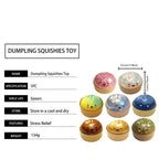 Premium Squishy Steamed Bun Dumpling Toy Slow Rising Glitter Stress Relief Ball Soft Stretchy Fidget Desk Toy Home Office Decor