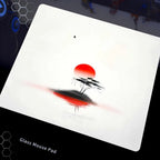 CIFBUY Photovoltaic Glass Gaming Mouse Pad Tempered Micro Etched Smooth Surface FPS Esports Desk Mat for Office Home PC Laptop