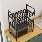 Kitchen Countertop Microwave Storage Rack, Multi-Layer Seasoning Storage Rack, Used For Storing Countertop Kitchen Utensils
