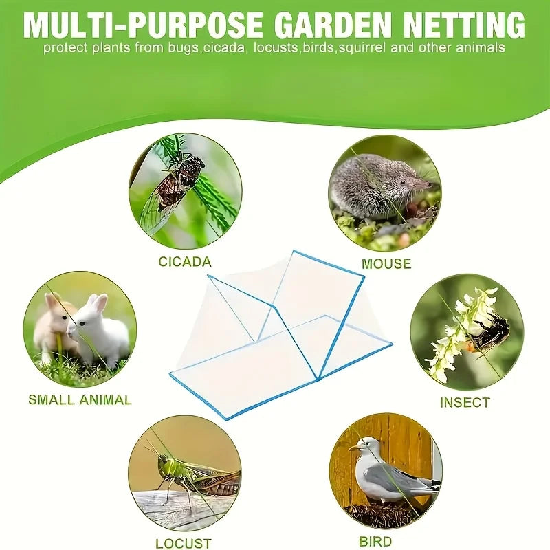 Foldable Garden Cover Mesh | Plant Protection Tent Insect Proof Mesh Arched Greenhouse Plant Cover, Easy To Install Insect Proof Bird Proof Breathable Non Stuffy Seedlings Suitable For Seedling Cultivation Garden Vegetable Be