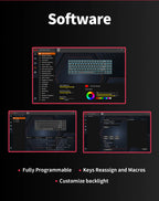 RK Royal Kludge RK61 2.4G Wireless Bluetooth Mechanical Keyboard Tri-mode 61 Keys RGB Backlit Mini Hot-swappable Gamer Keyboard