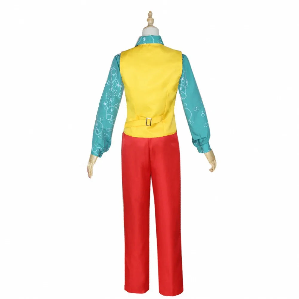 Joker Cosplay Costume Set - Joaquin Phoenix Arthur Fleck Clown Red Dipped Outfit with Green Wig - Personalized Uniform Ensemble