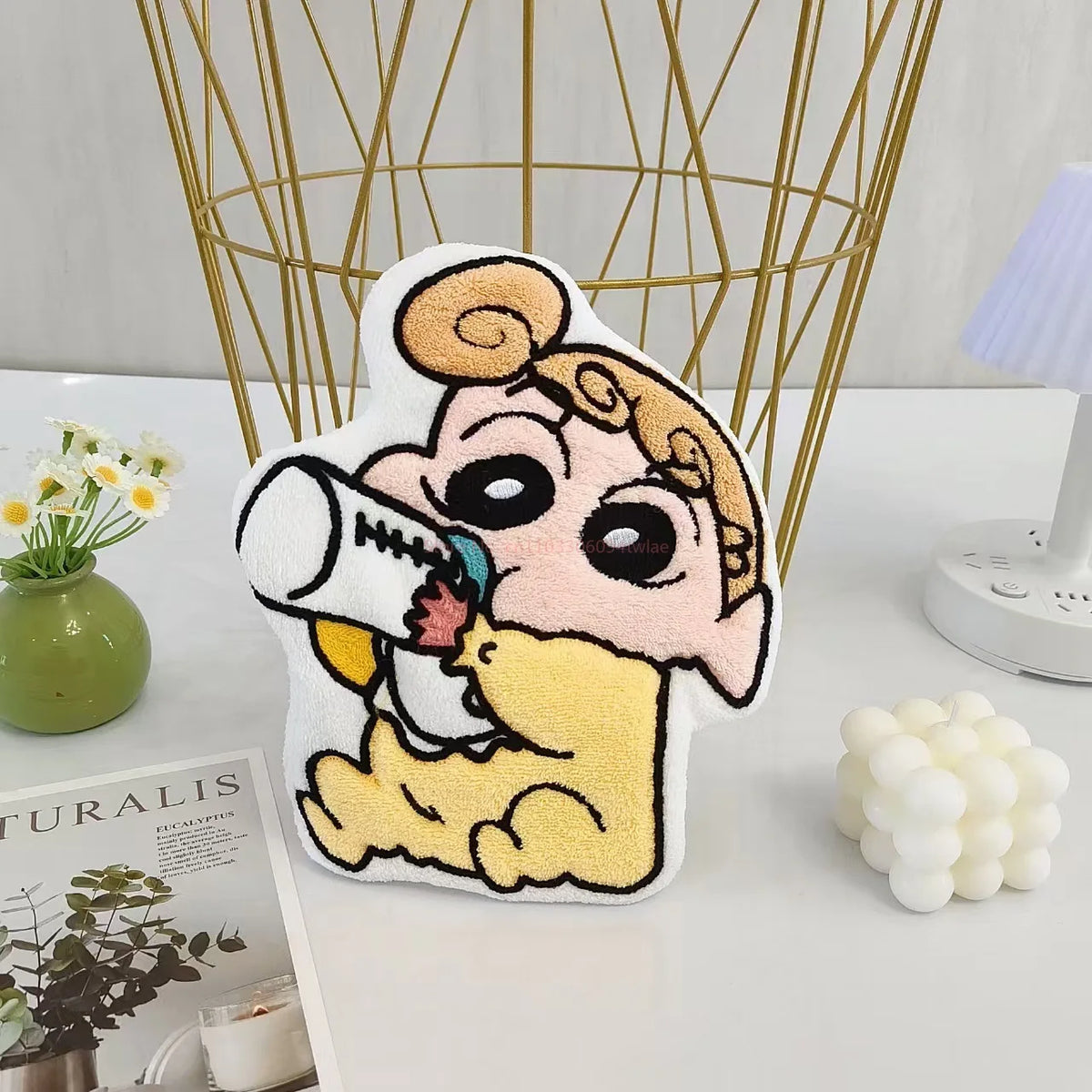 Kawaii Crayon Shin-Chan Cartoon Cute Hand Towel Water-Absorbent Coral Fleece Kitchen Quick-Drying Shower Room Supplies