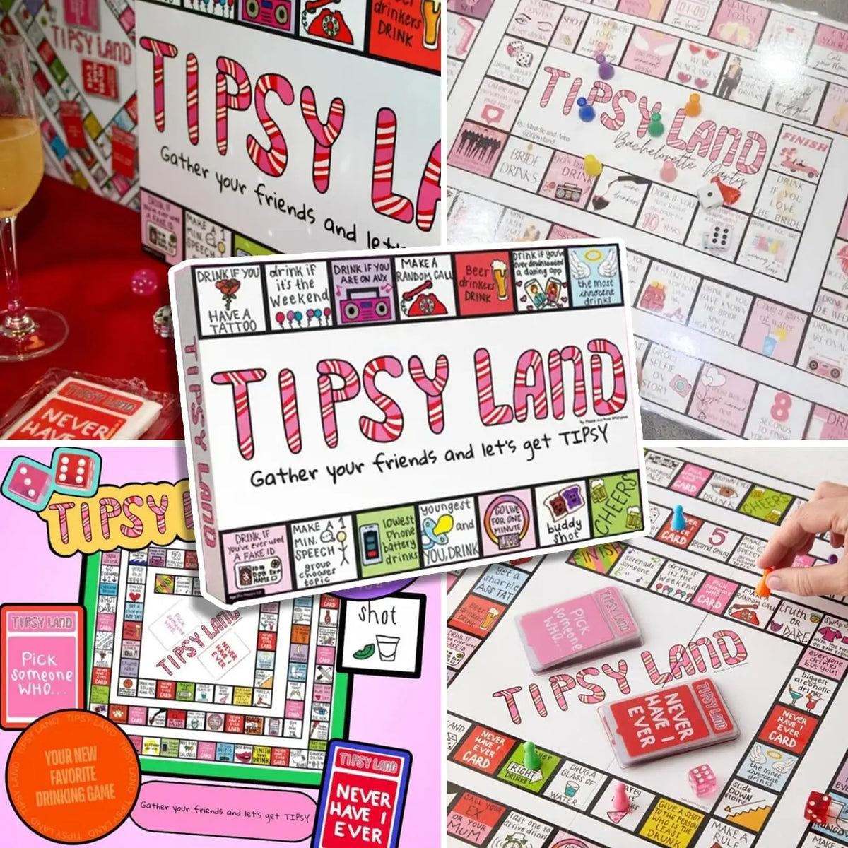 Adult Drinking Game Set - Perfect for Parties & Holiday Season Eve Gatherings, Interactive Fun Board Games