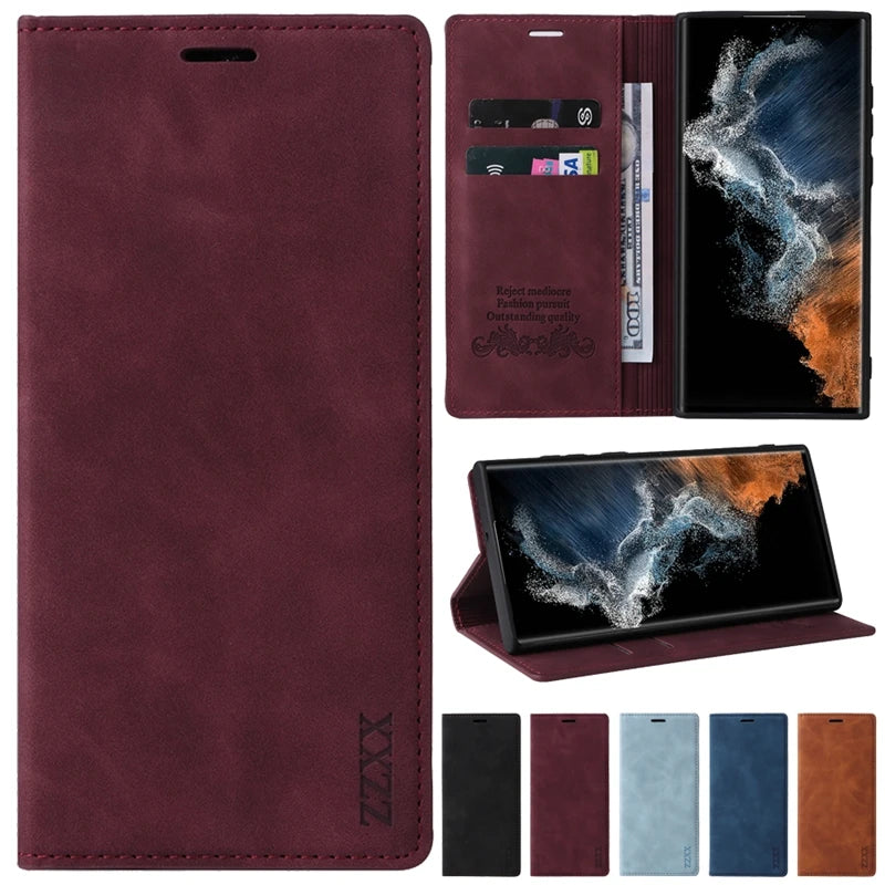 Wallet Magnetic Flip Leather Case For Samsung Galaxy A02s A03 A04s A10 A11 A12 A20 A21s A22 A23 A31 A32 A33 5G A50s A51 A52 A71