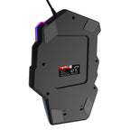 Ergonomic 35-Key Gaming Keyboard with RGB Lighting USB Powered One-Handed Design Thin Film Keys for Enhanced Gaming Experience