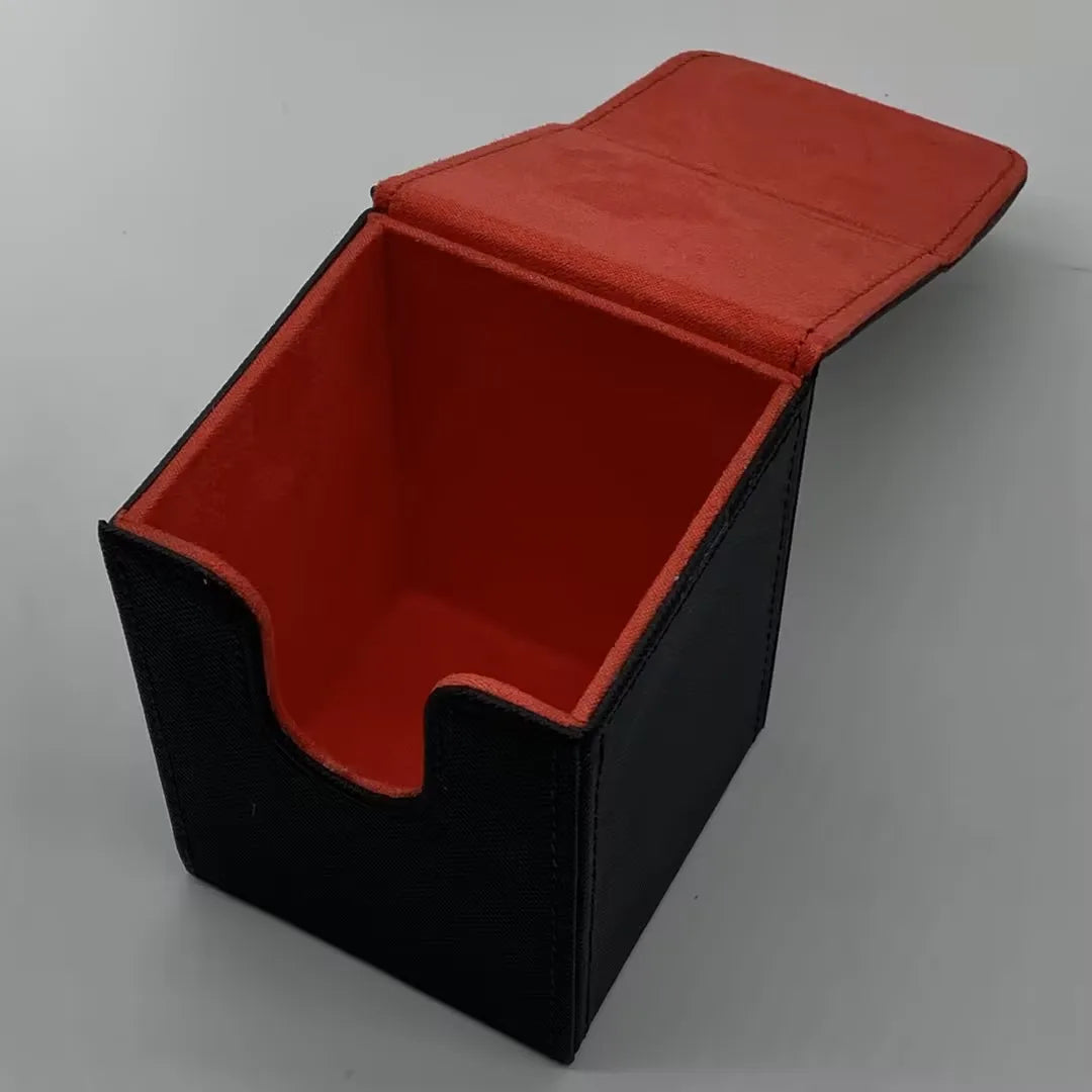 Card Fit For 100+Single Sleeved Cards  , Leather Trading Commander Deck Box Compatible With  Card Deck,Game Card Box