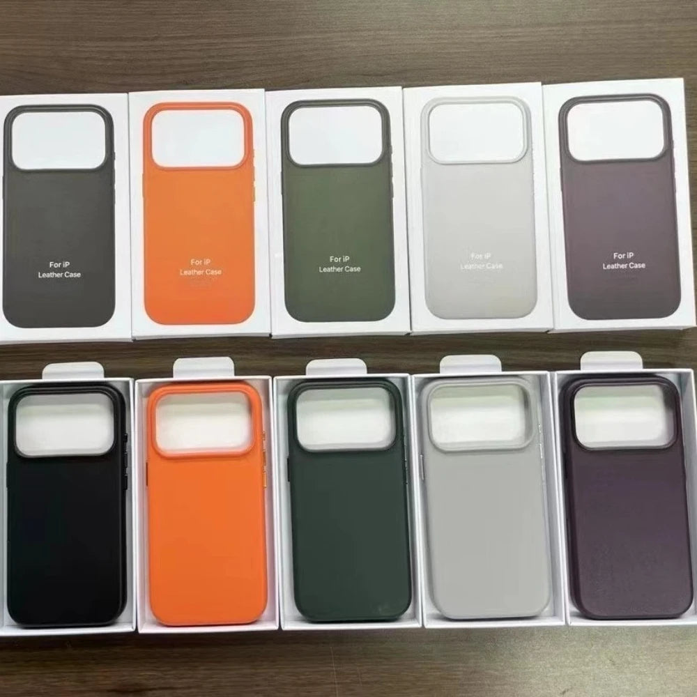 Orginal 1:1 for Magsafe Leather Case for Apple IPhone 18 Pro Max 17 16 15 Pro Max Official Magnetic Animation Protective Cove