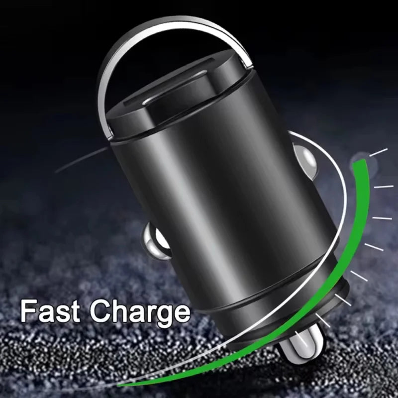 200W Mini Car Charger With QC3.0 USB C PD Fast Charging for iPhone Samsung Xiaomi