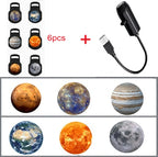 USB Starry Sky Projector Lamp 360° Rotatable Flexible Hose Planet Galaxy Projection Light with 17/12 Pcs Film Slides Bedroom