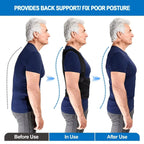 Back Brace Posture Support for Women and Men, Shoulder Straightener, Adjustable Full Back Support for Upper and Lower Back