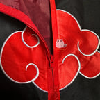 Bilibili Anime Akatsuki Deidara Cosplay Ninja Costume Uchiha Itachi Red Cloud Cloak Robe Cloak Headband Props Halloween Clothes