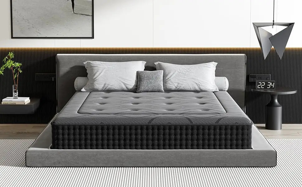 Dewinner Hybrid Mattress with Pocket Springs, 30 cm Height, Memory Foam Support, Medium Firmness, 7 Comfort Zones, Perfect Support, Reinforced Edges, Oeko-Tex Certified