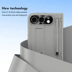 Pen Slot with Stylus Phone Case with Front Screen Protection For Apple iPhone Duo Folding Kickstand Shockproof Hinge Full Cover