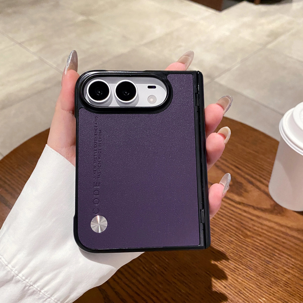 Premium Luxury Skin Feel Phone Case For iPhone Dou18 Fold Ultra Slim Smooth-touch PU Leather + PC Shockproof Protection Cover