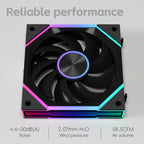 Nollie FAN GC120 ARGB Cooling Fan Modular Stackable Splicing PWM Silent 120mm RGB Fans