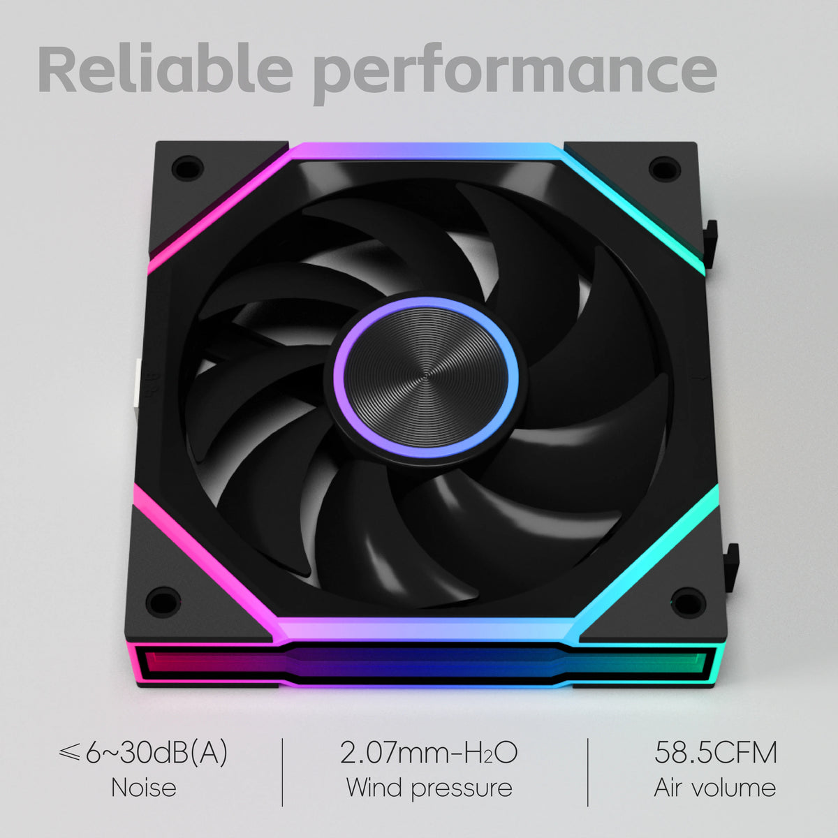 Nollie FAN GC120 ARGB Cooling Fan Modular Stackable Splicing PWM Silent 120mm RGB Fans