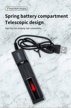 18650 Battery Charger 1/2/4 Slots Dual 18650 Charging 3.7V  Rechargeable Lithium Battery USB Charger For 16340 14500 18650
