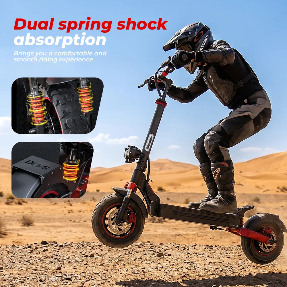 iScooter iX5s Electric Scooter 15Ah 1000W Powerful Kick Scooter Anti-skid Off Road Pneumatic Tire 65km Range 45km/h eScooter