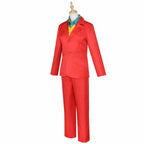 Joker Cosplay Costume Set - Joaquin Phoenix Arthur Fleck Clown Red Dipped Outfit with Green Wig - Personalized Uniform Ensemble