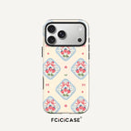 Fcicicase Lovely Flower Case For Iphone 18 17 16 Pro Max 15 14 13 12 Plus 11 For Magsafe Wireless Charge PC +TPU Back Cover Capa