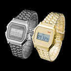 F91W Non-Waterproof Steel Band Watch For Women, Men, Business Clock, Multi-Functional LED Digital Sports Watch, Electronic Clock