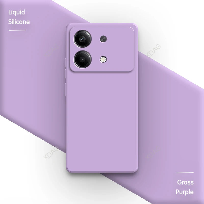 Liquid Silicone Cover for Xiaomi Redmi Note13 Note 13R 13 R Pro Plus 13RPro 5G Square Soft Original Mobile Phone Accessorie Case