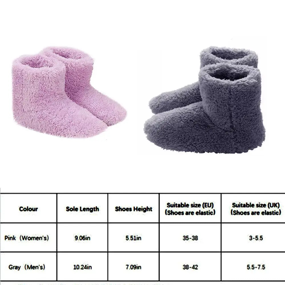 Gift Comfortable Washable USB Charging Electric Heated Shoes Warm Foot Winter Warming Slipper Foot Warmer Shoes