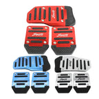 New 2Pcs/3Pcs/set Universal Non-Slip Aluminum Manual Transmission Car Pedal Cover Set Kit Pedali Red/Blue/Silver Car Accessories