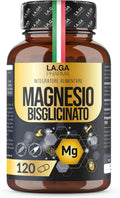 Magnesium Bisglycinate 120 Capsules with Vitamins B1, B5, and B6 for Fatigue | Supports the Nervous System, Muscles, and Energy Metabolism. 4 Months. Vegan, Gluten-Free and Lactose-Free, Made in Italy