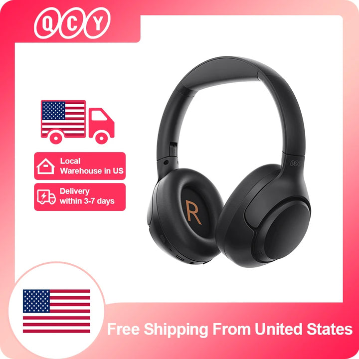 QCY H3 ANC Wireless Headphones Bluetooth 5.4 Hybrid Noise Cancellation 60H